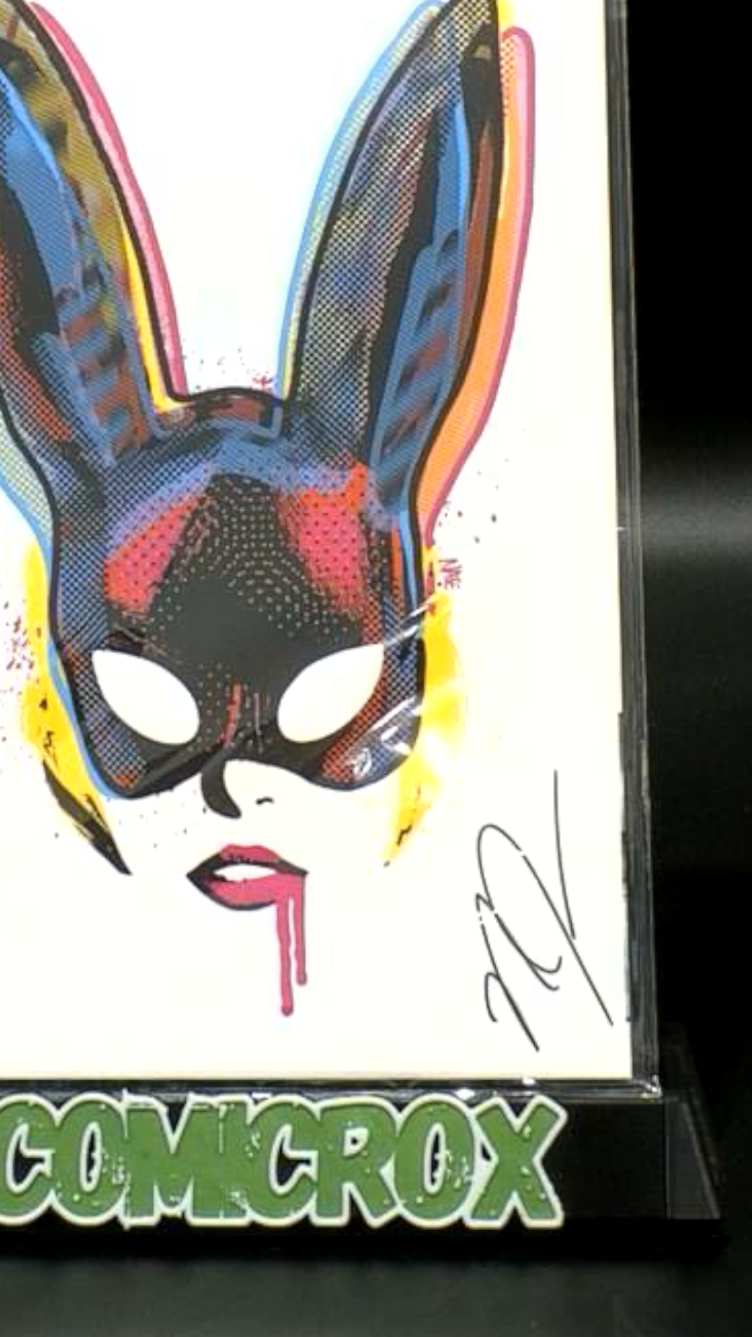 Bunny Mask #4 - SIGNED Nate Johnson COA, CMYK Ultra Rare Virgin - NM/M