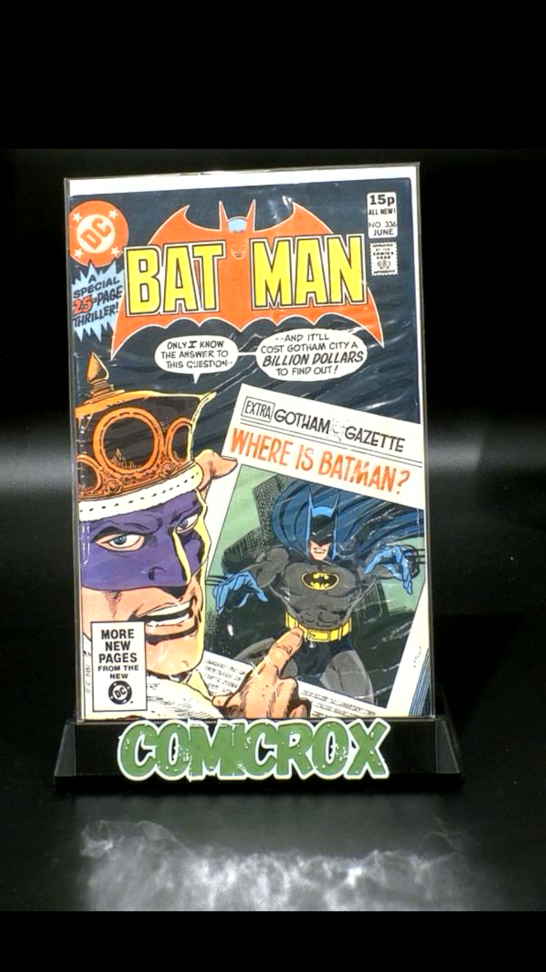 Batman #336 1981 DC Comics - UK Price Variant - FN+