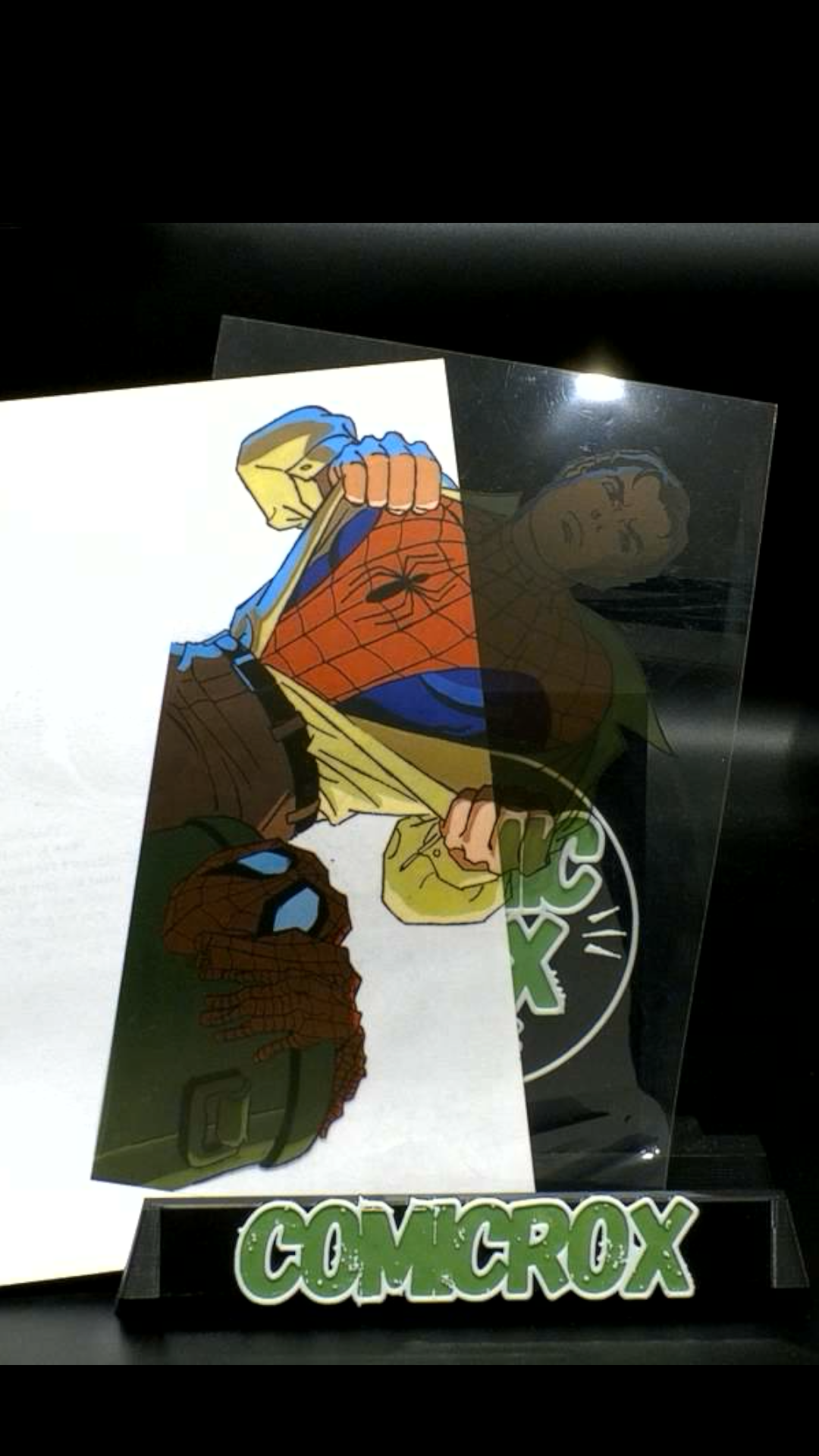 Spider-Man Marvel Animation Cell, Peter Parker Acetate Print - NM+