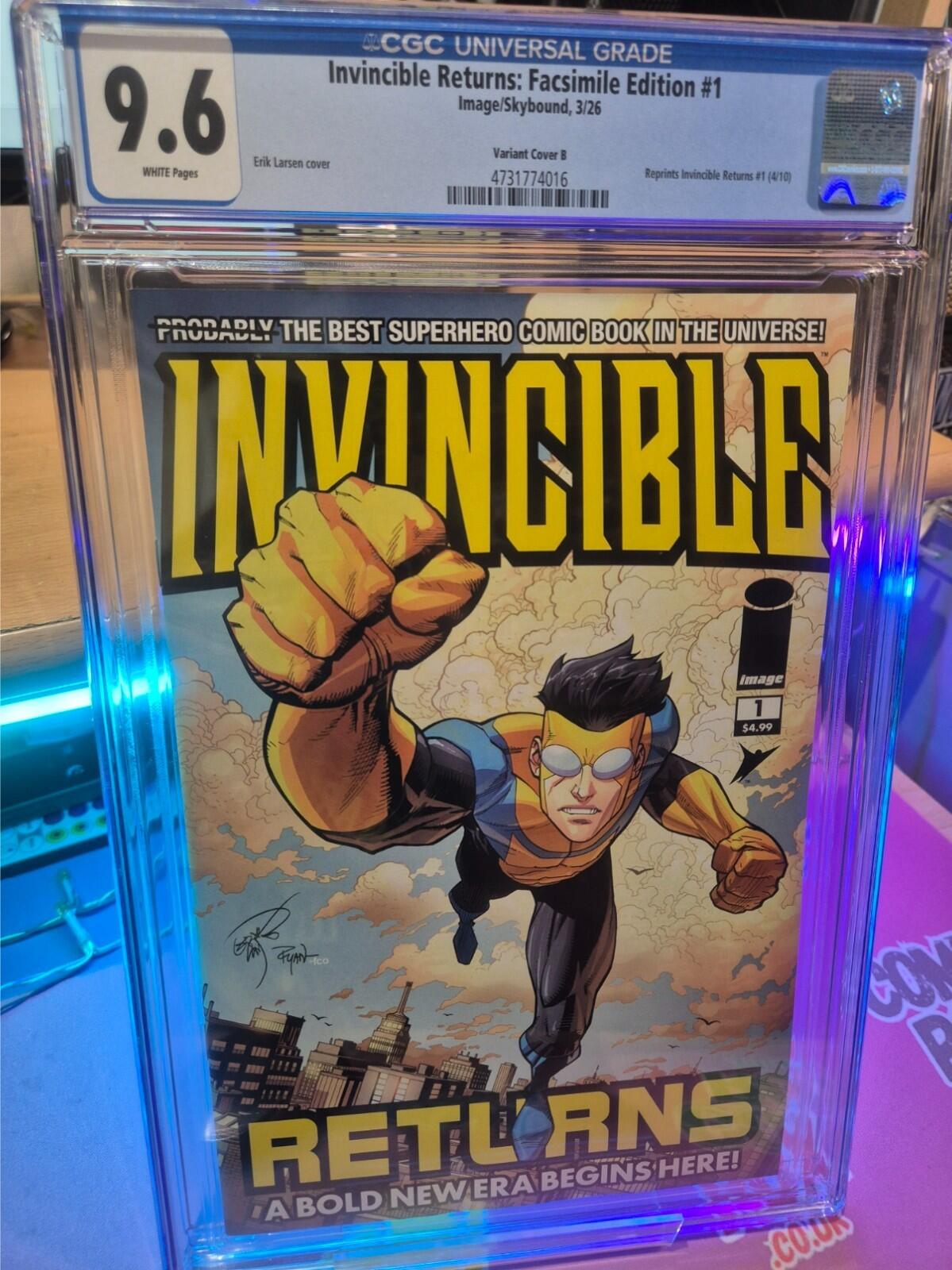 Invincible Returns #1 CGC 9.6 Facsimile Reprint Larsen variant