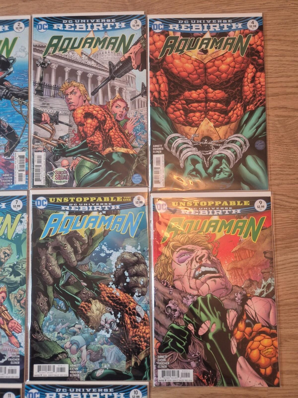AQUAMAN DC REBIRTH 1 2 3 4 5 7 8 9 10 11 (Missing #6) 2016, High Grade