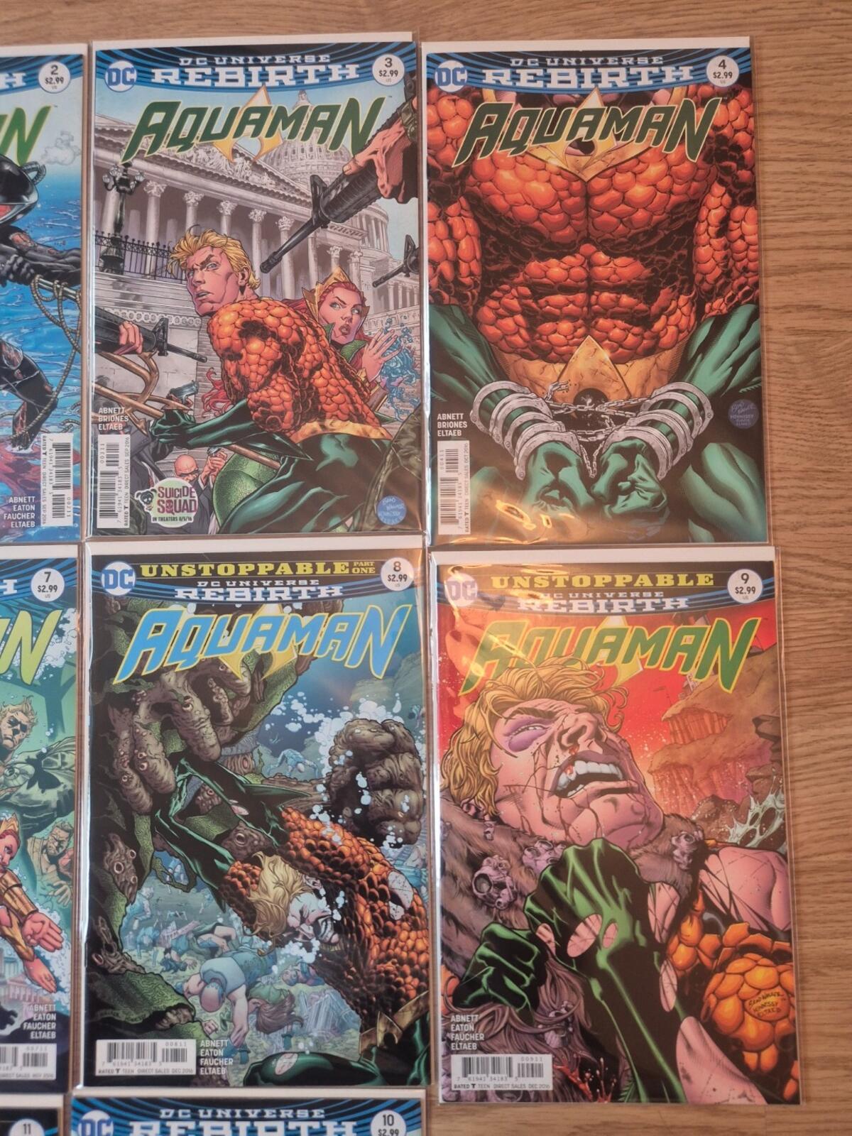 AQUAMAN DC REBIRTH 1 2 3 4 5 7 8 9 10 11 (Missing #6) 2016, High Grade