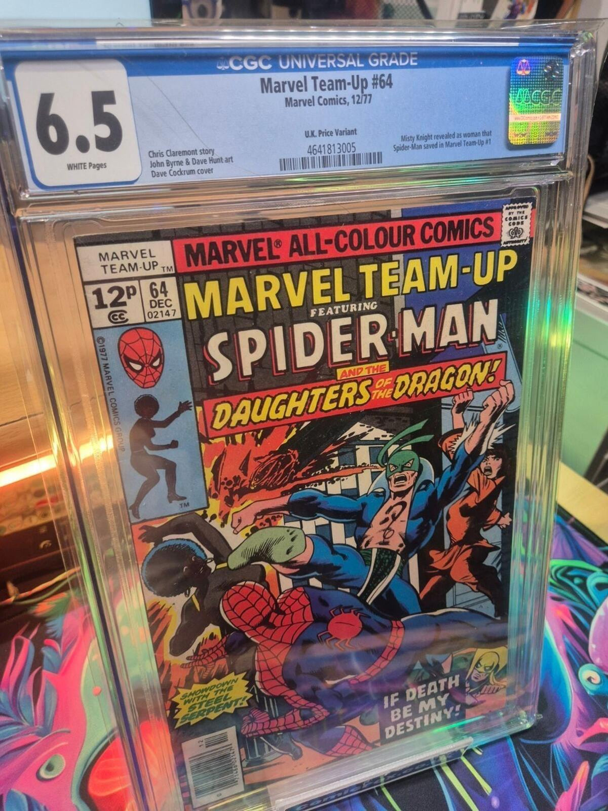 Marvel Team-Up, #64, 1977, CGC 6.5, UK Price Variant, White Pages