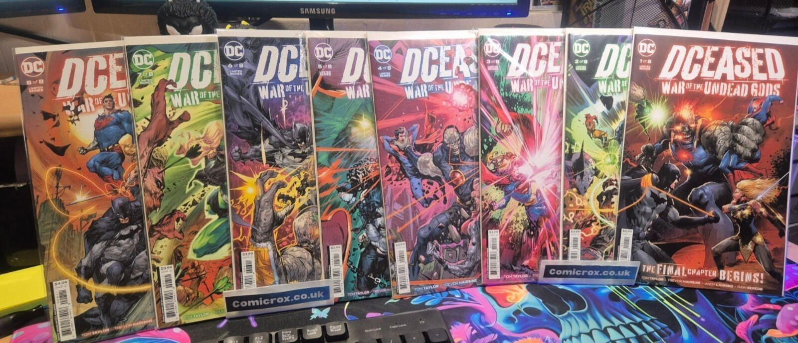 DCeased: War of The Undead Gods, Complete Set, Issues 1-8 All Books are NM