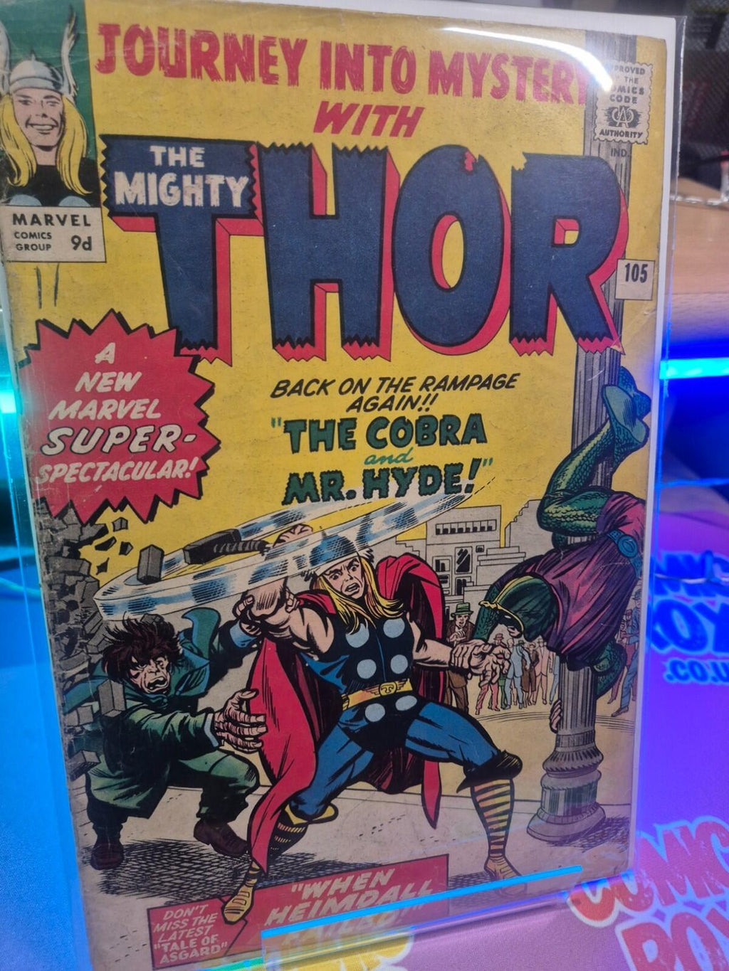 Journey Into Mystery #105, VG+ 4.5 Thor! The Cobra Mr. Hyde! Marvel 1964
