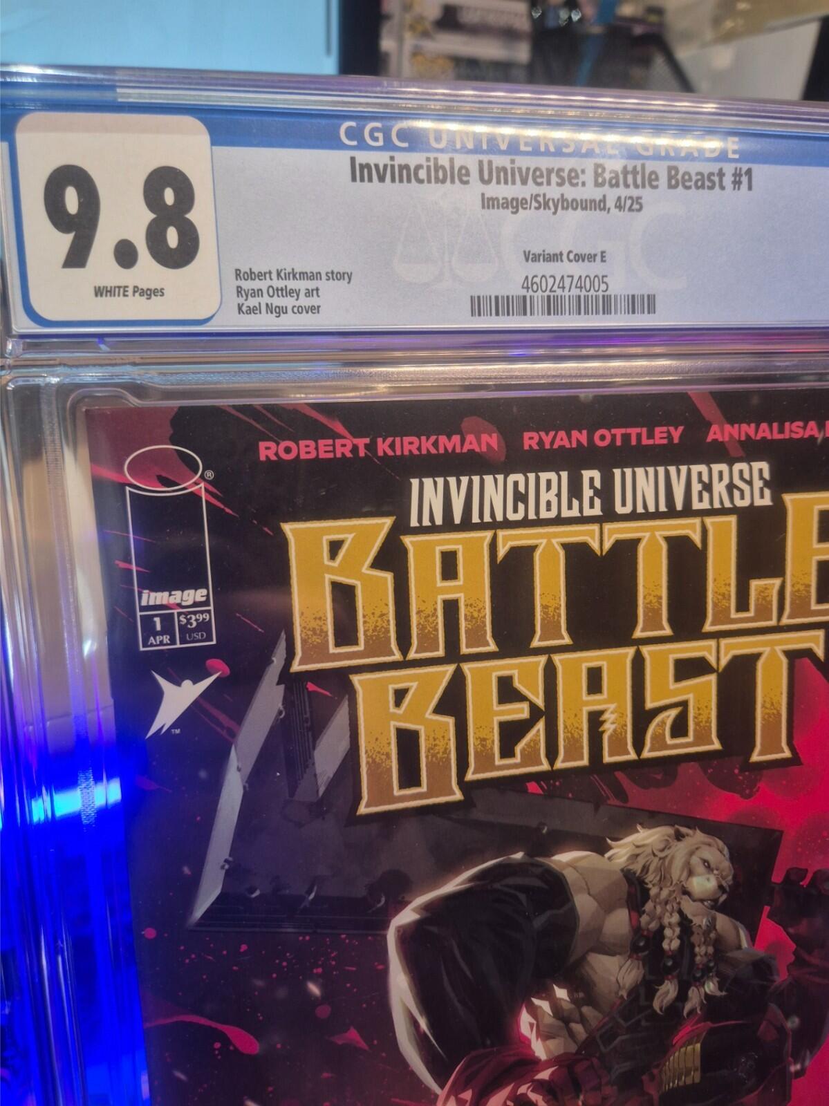 Invincible Universe Battle Beast #1 CGC 9.8, 1:25 Variant Cover by E Kael Ngu