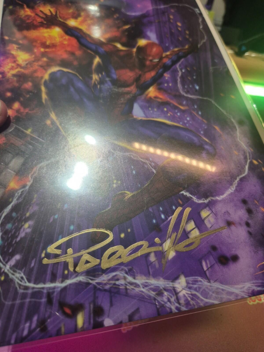 NON-STOP SPIDER-MAN #1, Virgin - Signed by Lucio Parrillo, with COA, Gold Sig NM