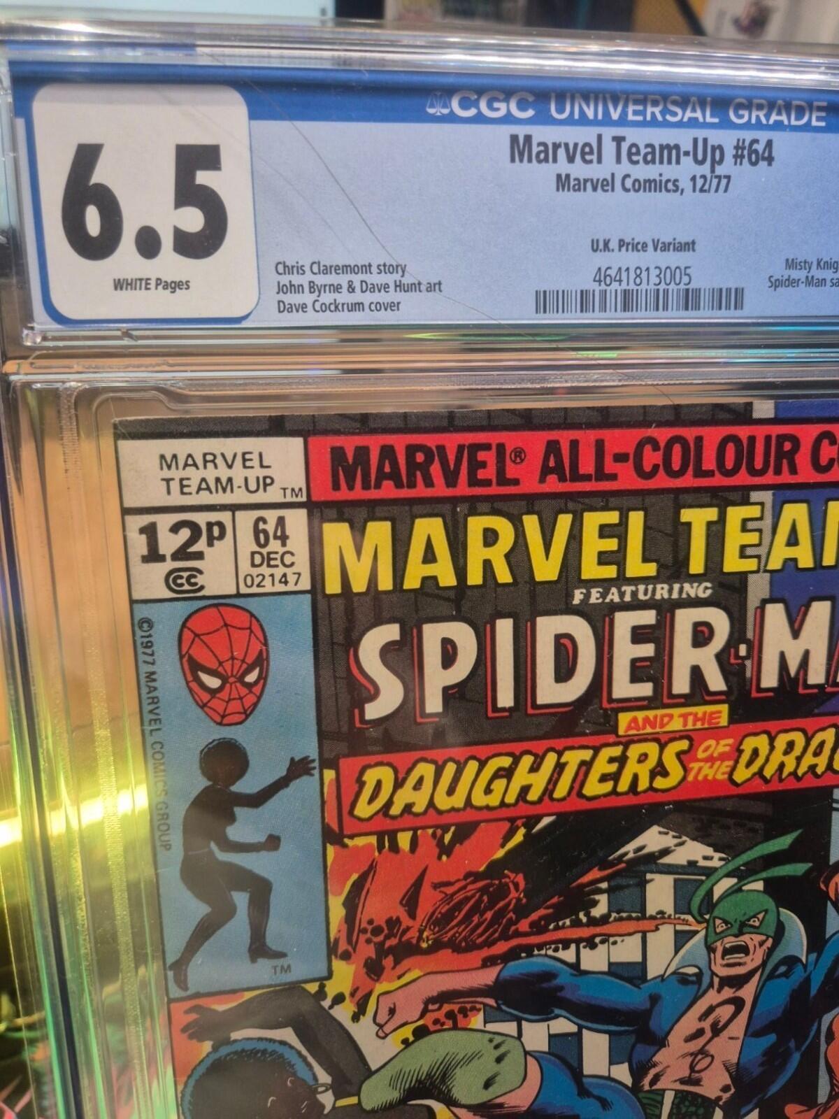 Marvel Team-Up, #64, 1977, CGC 6.5, UK Price Variant, White Pages