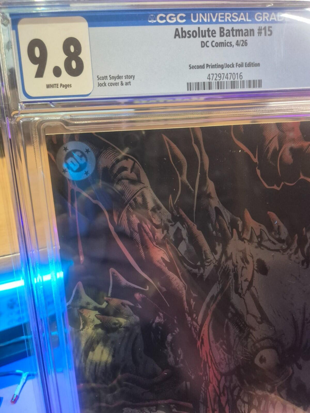 Absolute Batman #15, CGC 9.8, 2nd Printing Jock FOIL Variant