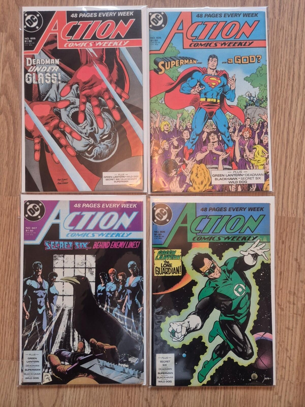 Action Comics #605, 606, 607, 608 (DC 1988) 4x issues. All High Grade