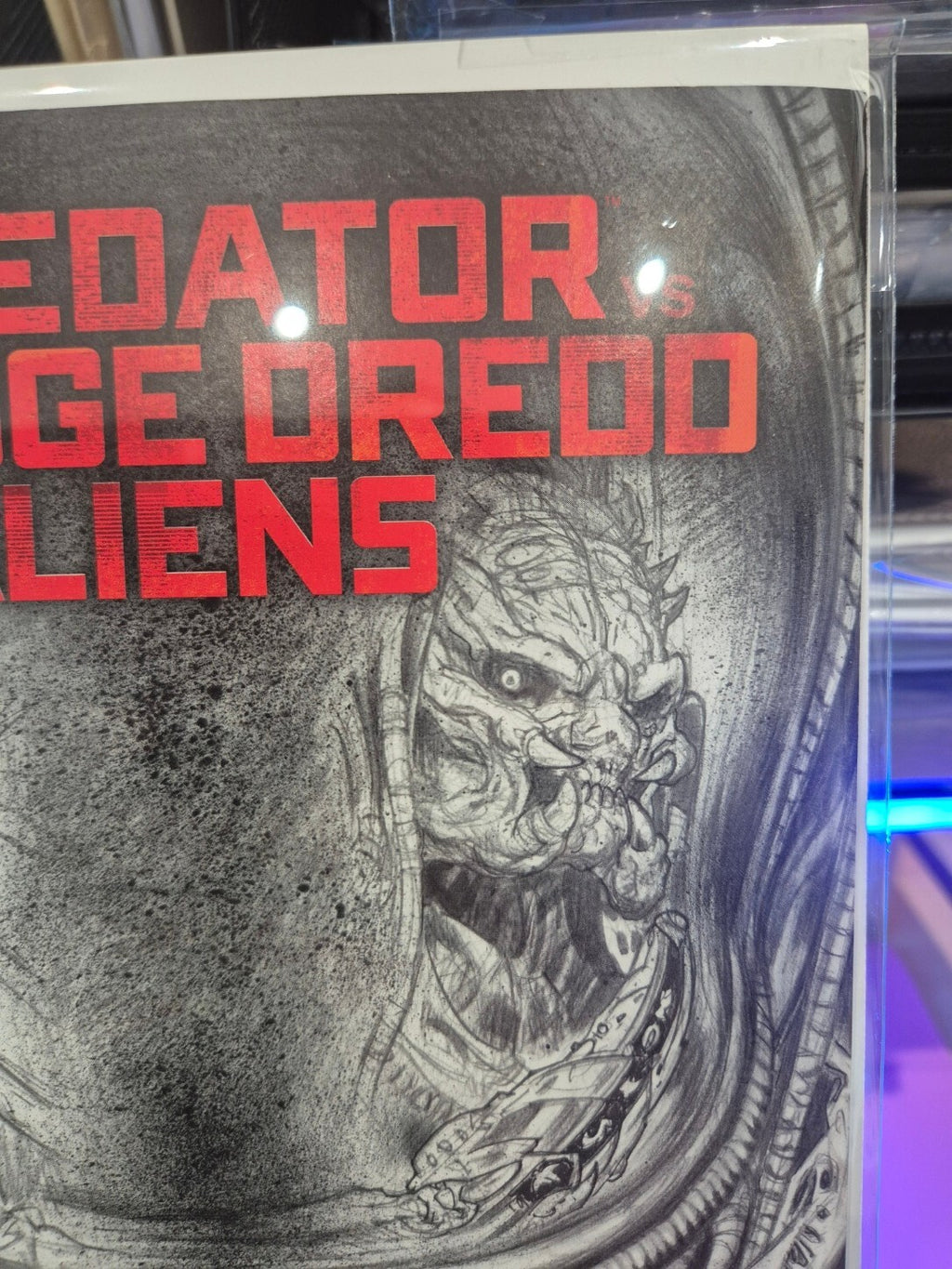 Predator vs Judge Dredd vs Aliens #2, 2016, Rare Pencil Variant, VF+ to VF/NM