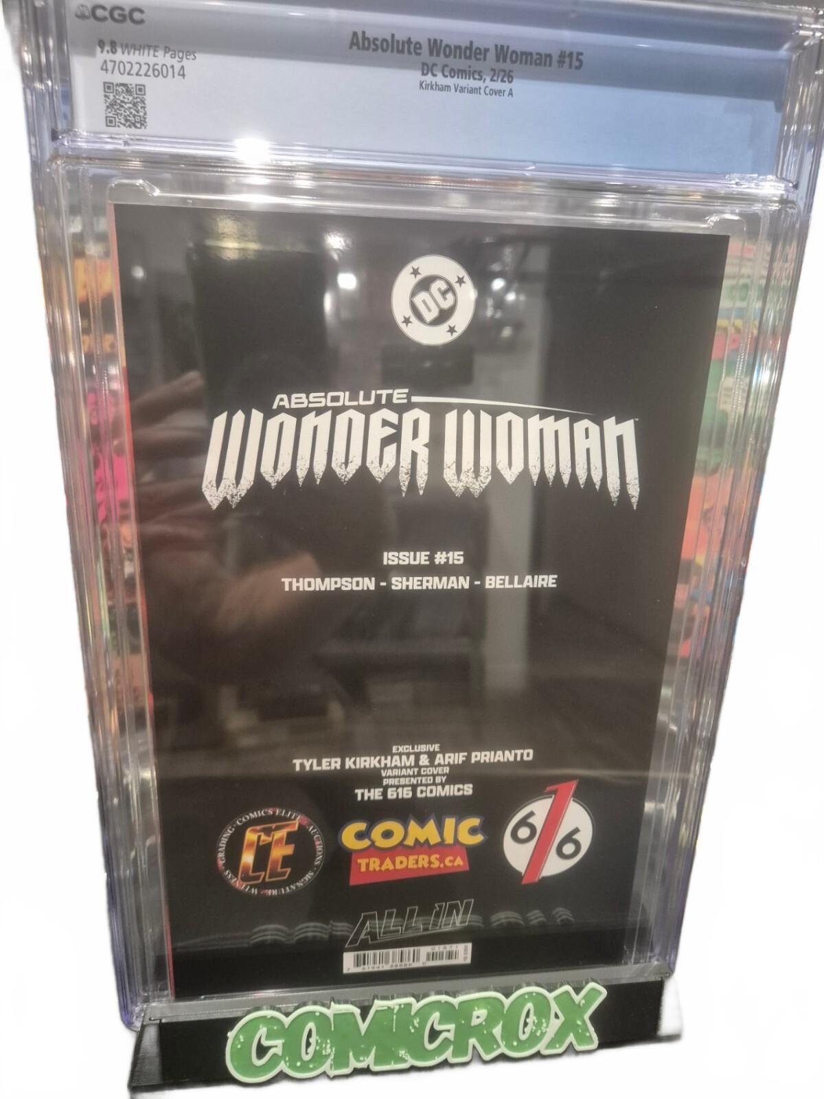 Absolute Wonder Woman #15, CGC 9.8, Tyler Kirkham Variant 2026