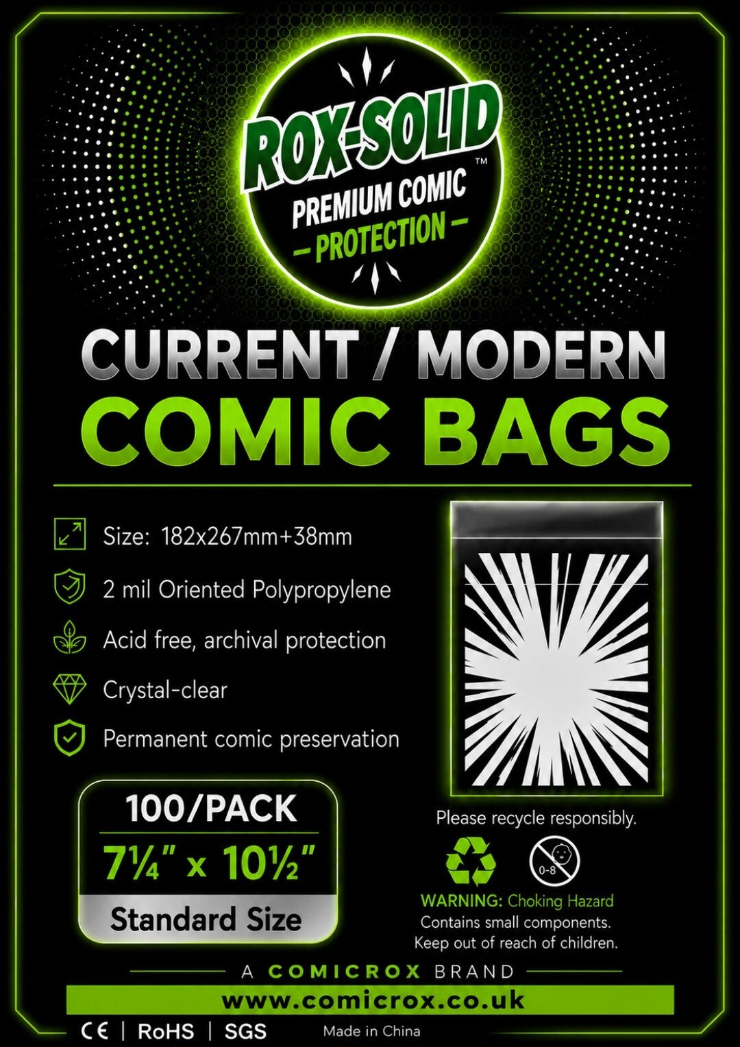 COMING SOON ** Rox-Solid CURRENT MODERN Comic Bags