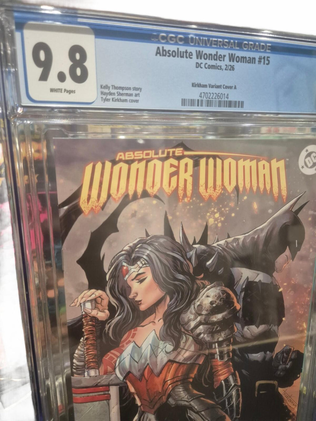 Absolute Wonder Woman #15, CGC 9.8, Tyler Kirkham Variant 2026