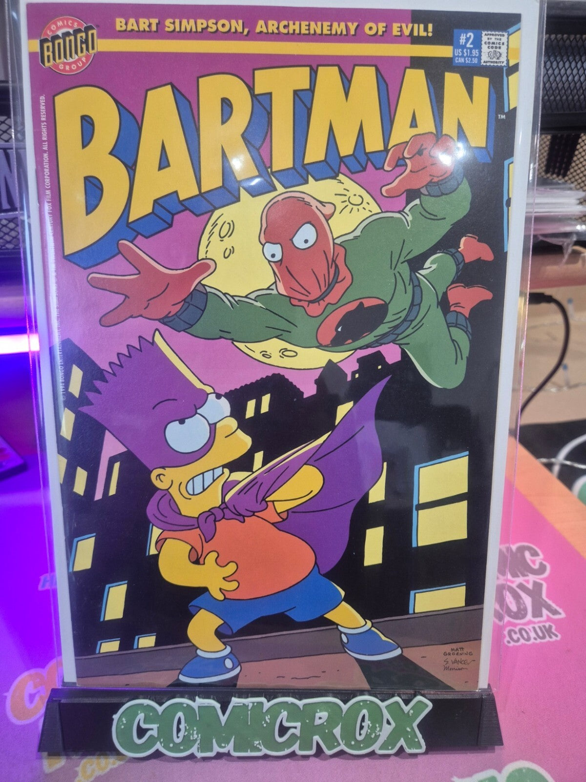 Bartman #2, 1994, Bongo Comics, V High Grade, NM/NM+