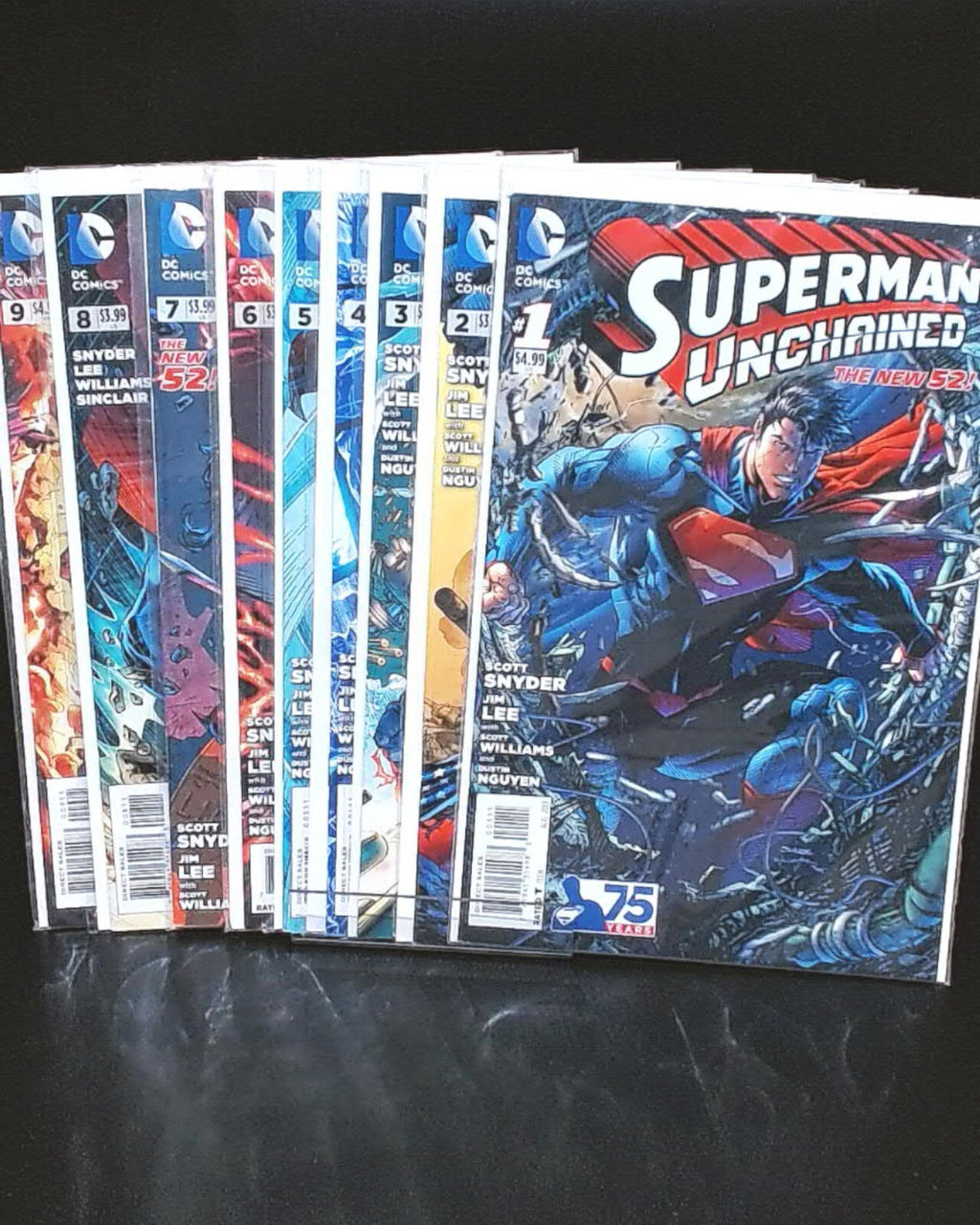 Superman Unchained #1–9 Complete Series, Snyder & Jim Lee, NM