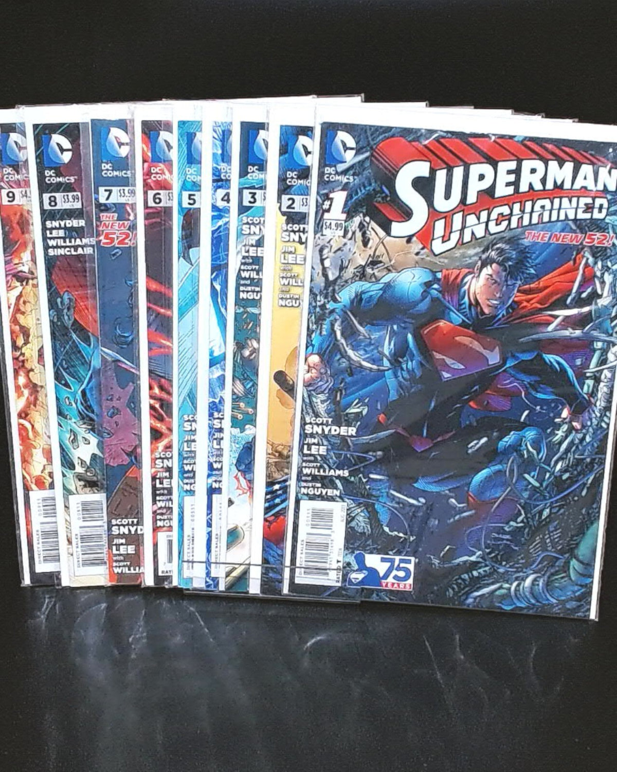 Superman Unchained #1–9 Complete Series, Snyder & Jim Lee, NM
