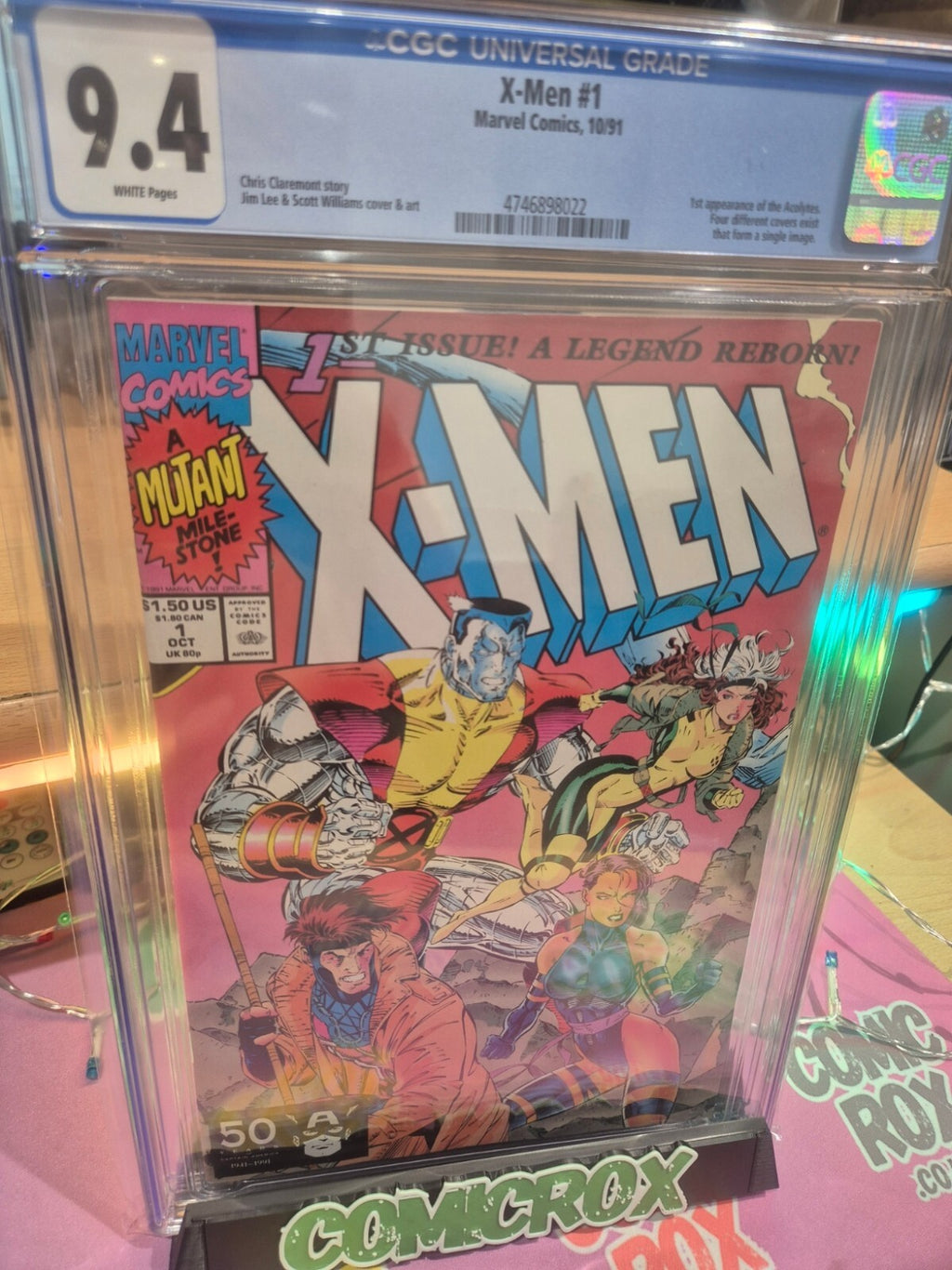 X-Men #1, CGC 9.4, 1991, 1st App The Acolytes, Jim Lee's Gambit/Colossus Cover