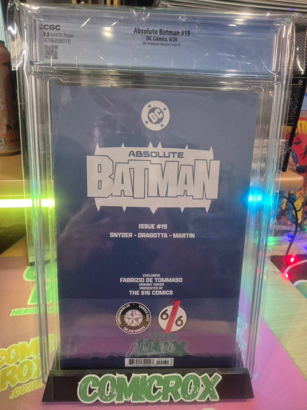 Absolute Batman #19, CGC 9.8, De Tommaso Exclusive Spotlight Variant Ltd. 1000
