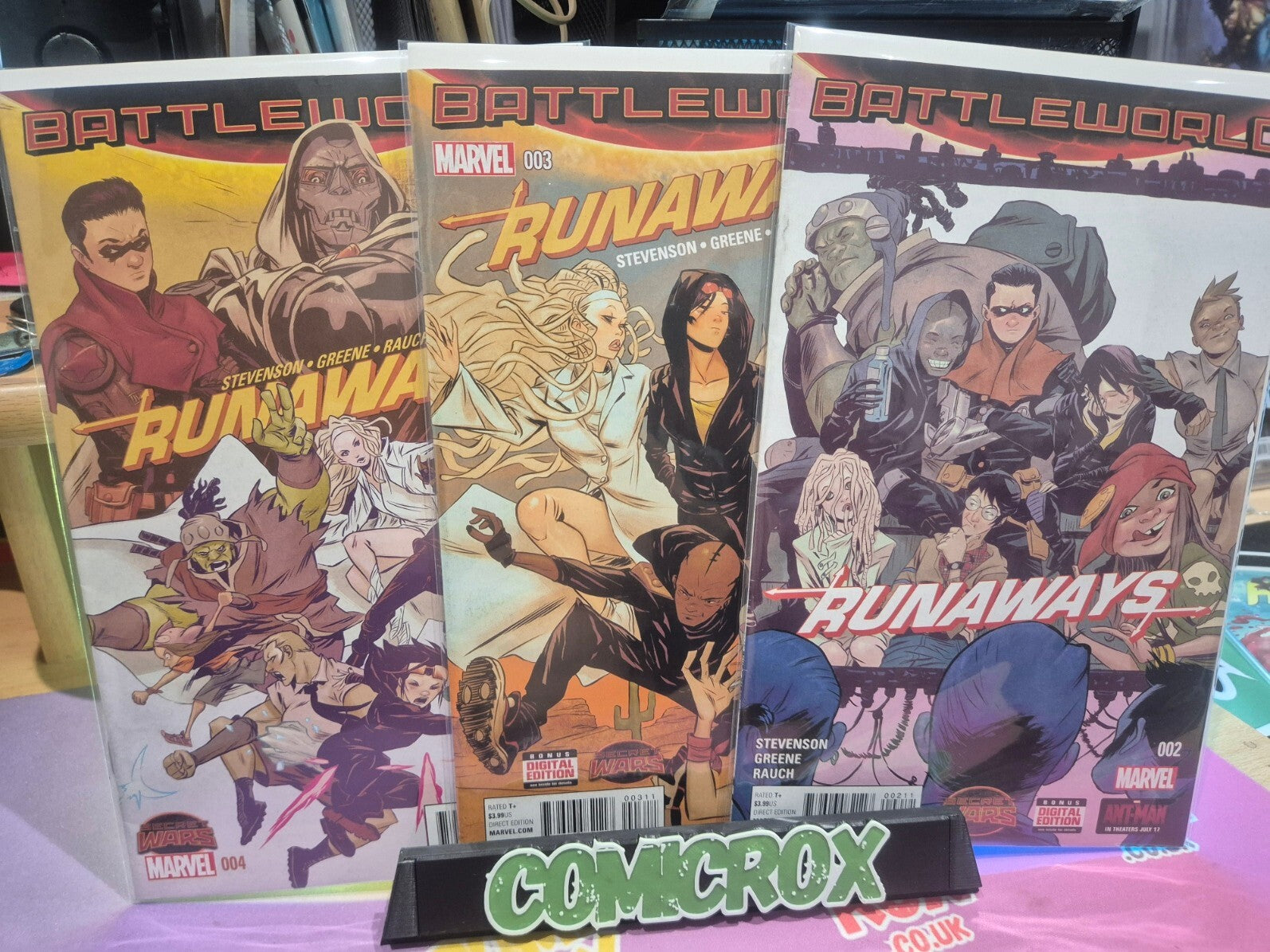 Battleworld Runaways #2 #3 #4 (3 Books), Secret Wars, 2015, NM