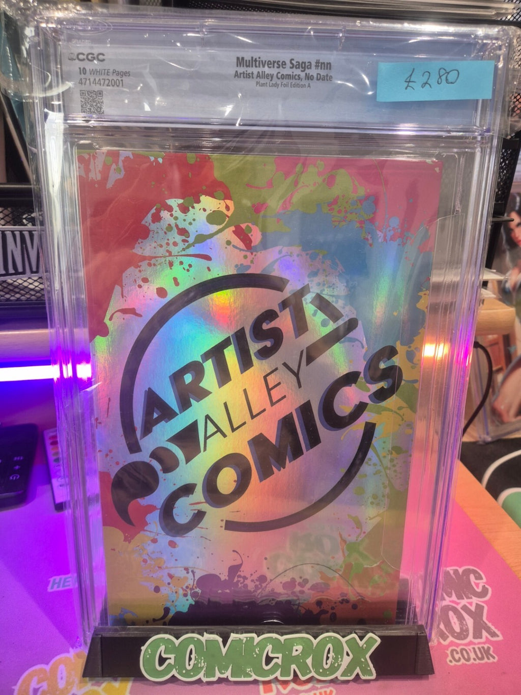 Multiverse Saga #nn, CGC 10.0 Gem Mint! Rare Poison Ivy Foil, Artist Alley