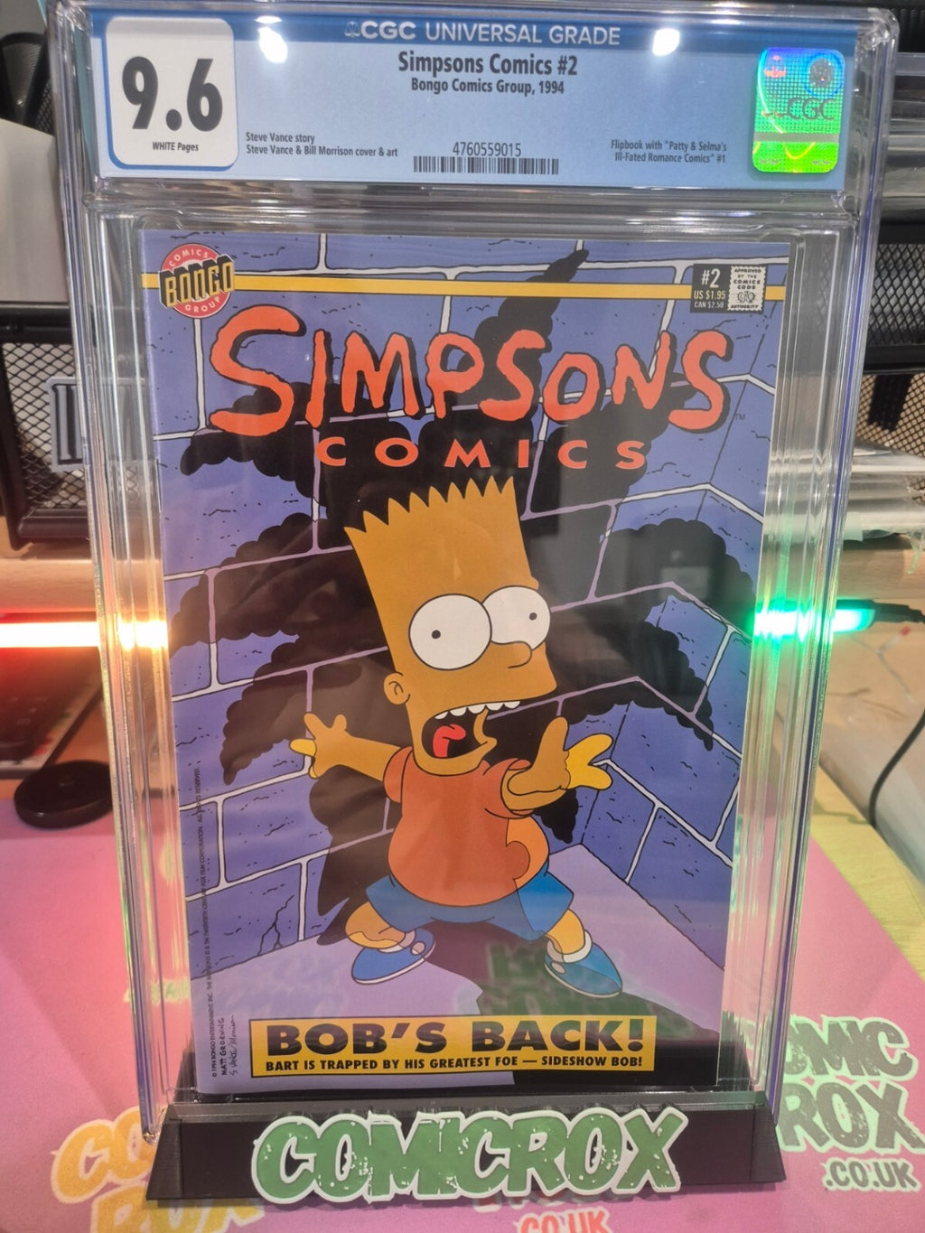 Simpsons #2, CGC 9.6, 1994, Bongo Comics, Bill Morrison Cover
