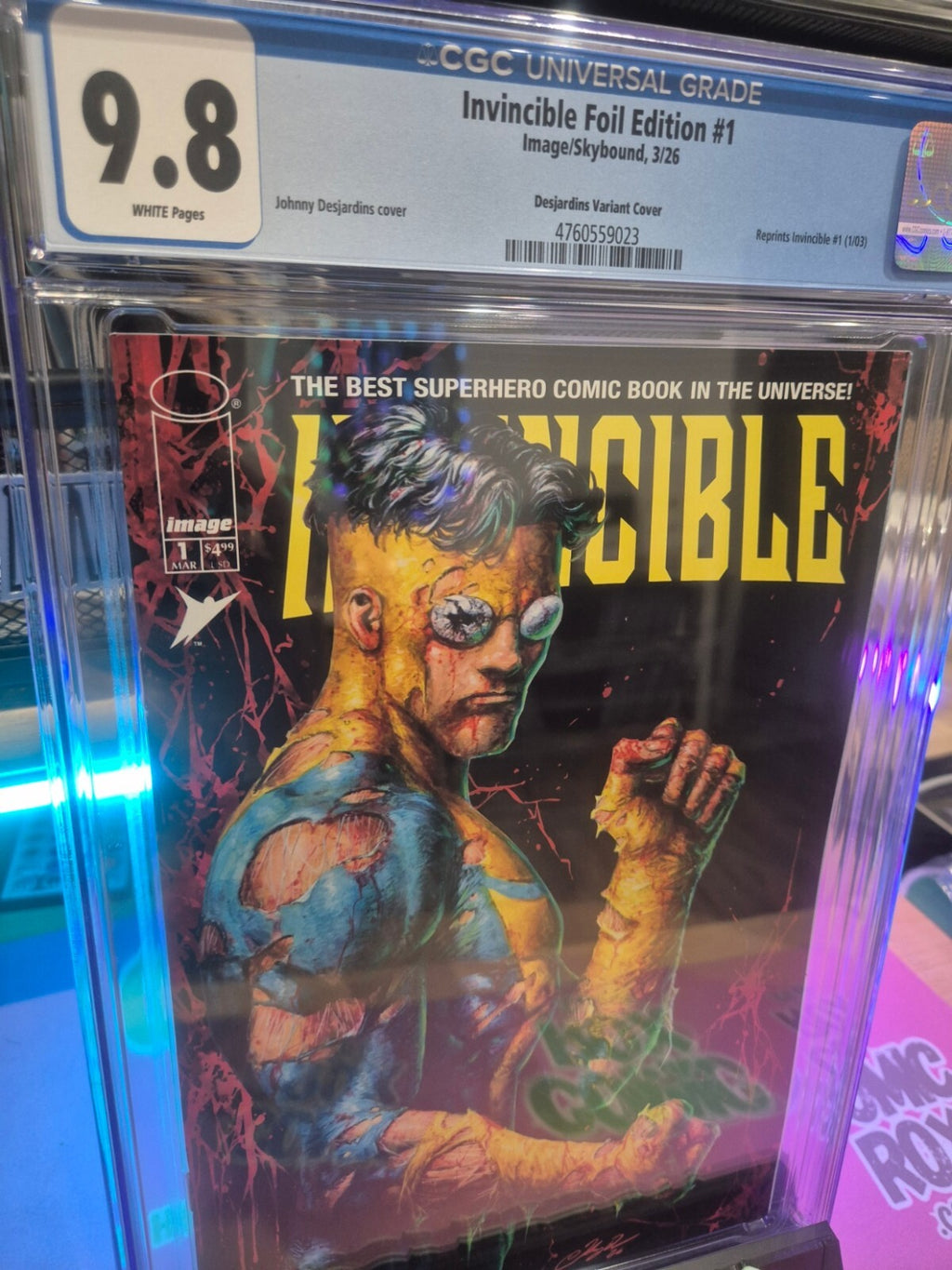 Invincible #1, CGC 9.8, Johnny Desjardins MegaCon Exclusive Ltd. 1500