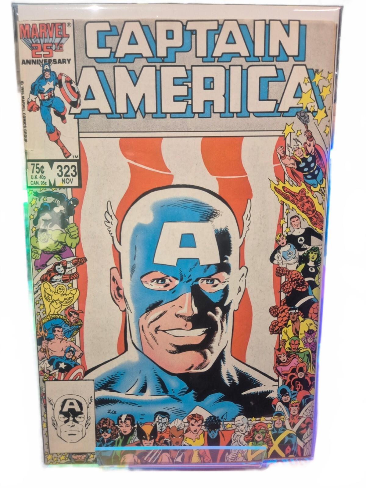 Captain America #323, 1986, Key Issue, Marvel 25th Anniversary Frame Cover, NM