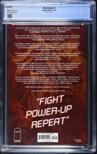 Final Boss #1, CGC 9.8 TOP POP! Tyler Kirkham Virgin Variant, 2025