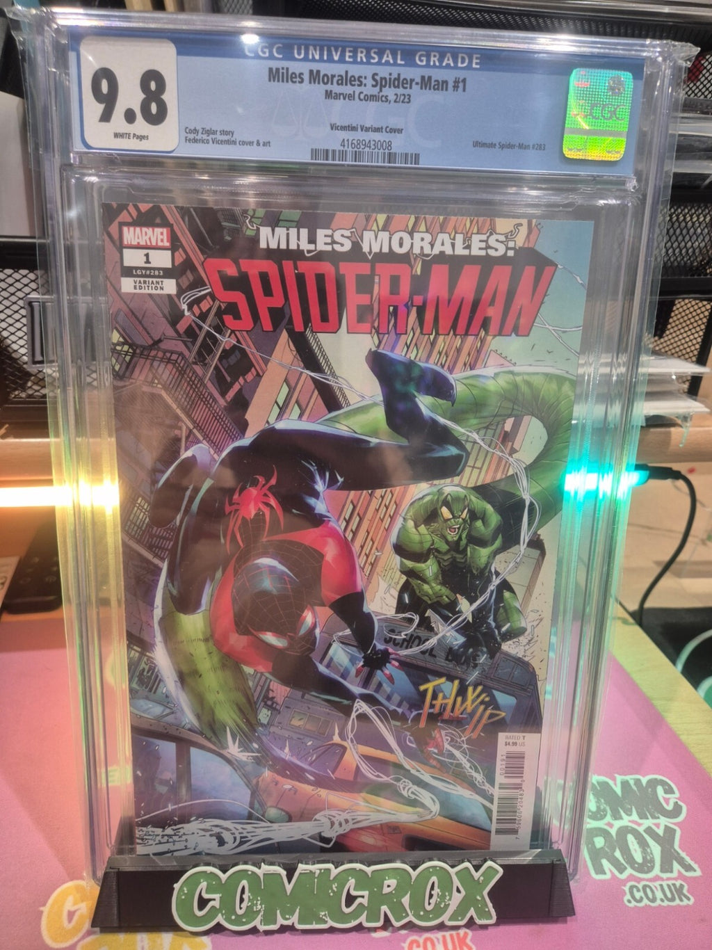 Miles Morales: Spider-Man #1, CGC 9.8, Rare 1:25 Federico Incentive Variant