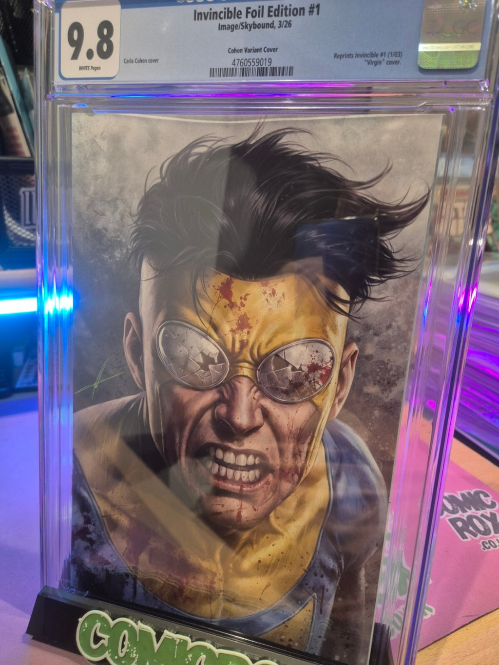 Invincible #1, CGC 9.8, Ltd 1500, Carla Cohen, Megacon Exclusive