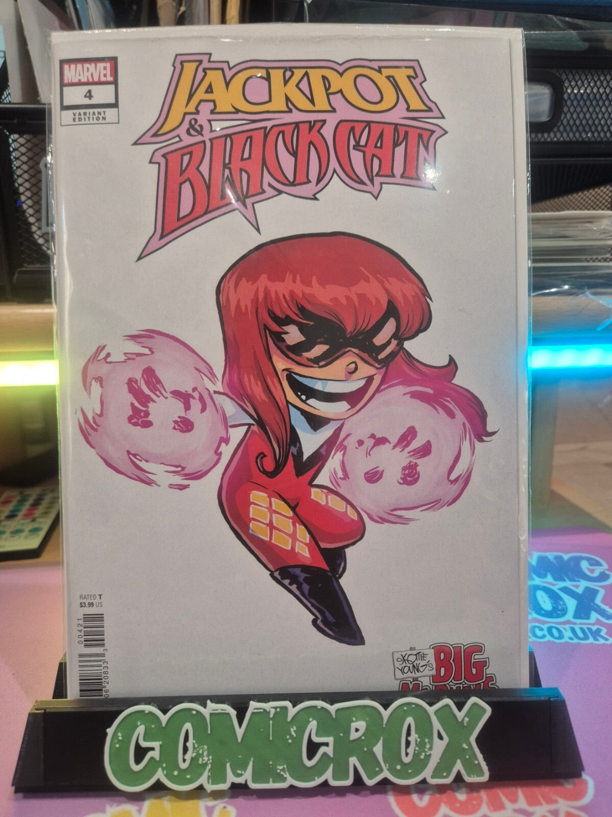 Jackpot & Black Cat #4, 2024, Skottie Young Big Marvels Variant, NM