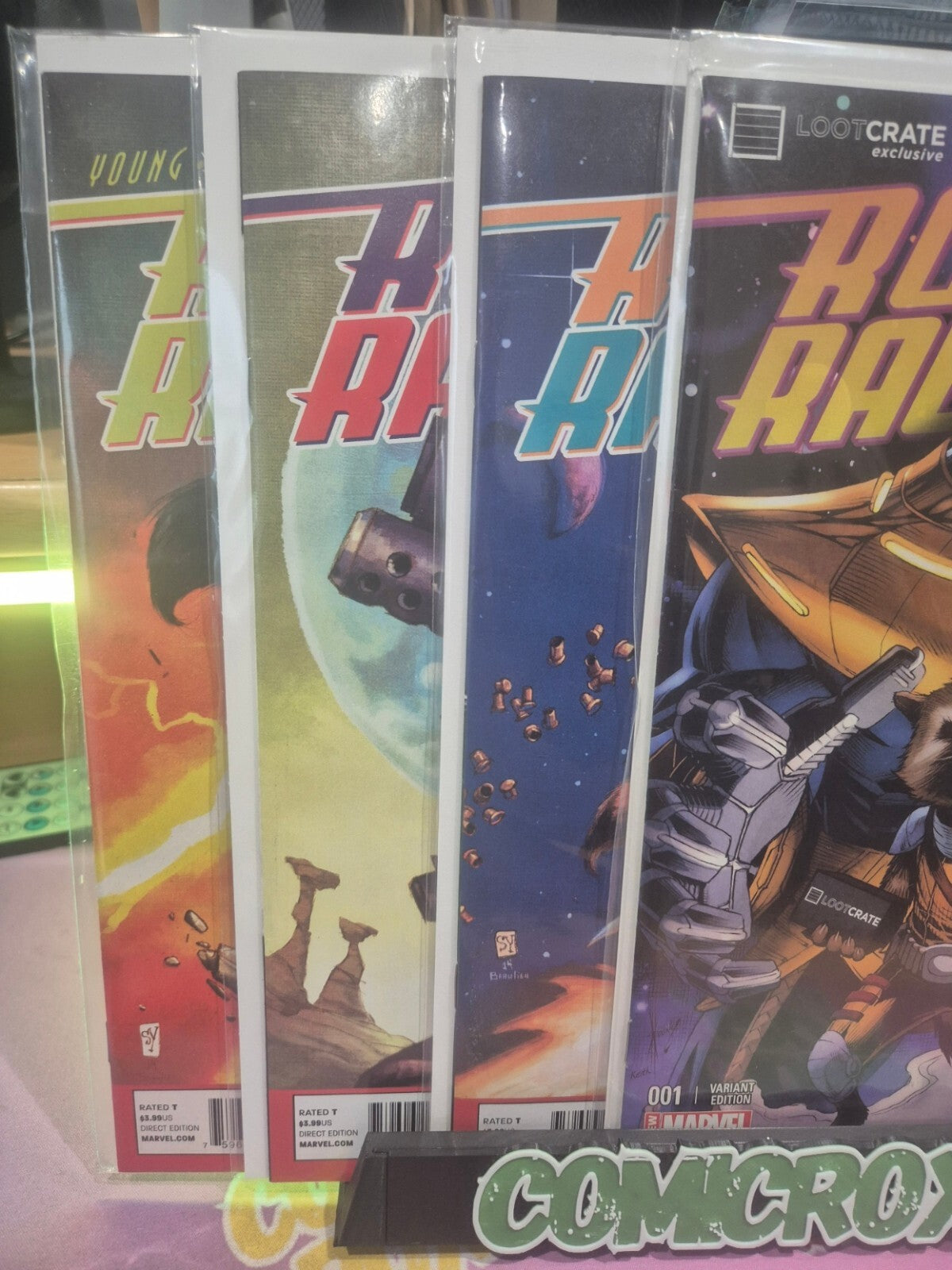 Rocket Raccoon Set, 2014, #1-4, #1 Dale Keown Variant, Others All Skotties, NM
