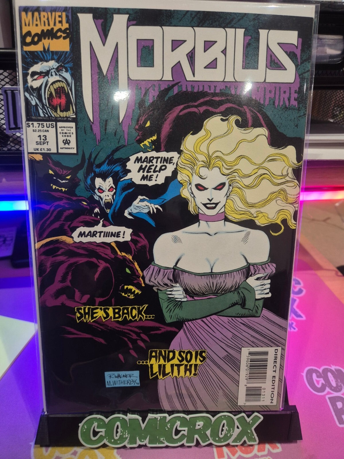 Morbius The Living Vampire #13, 1993, 1st Print, V High Grade, NM