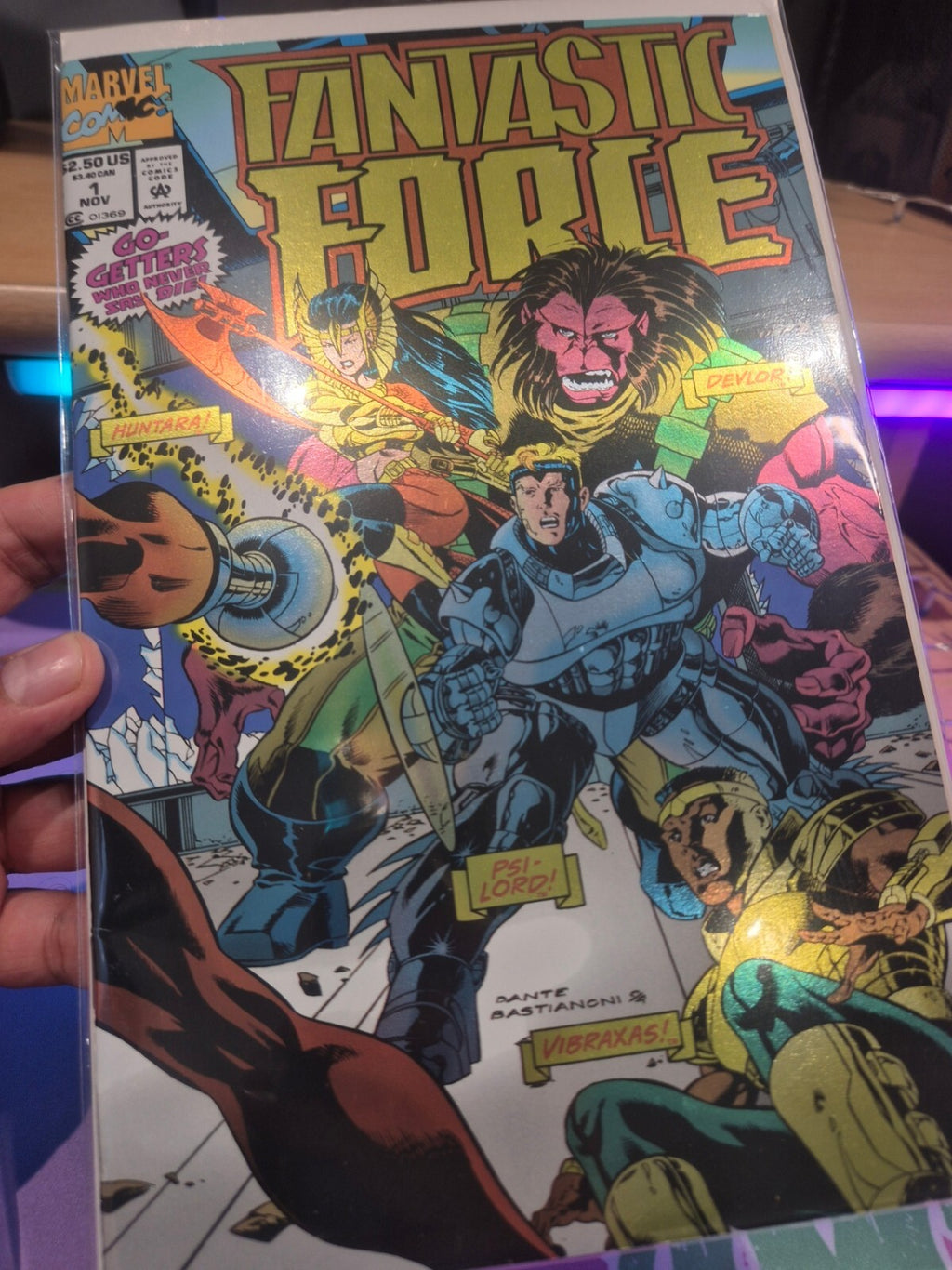 Fantastic Force #1, 1994, Metallic Wrap-Around Cover, VF+