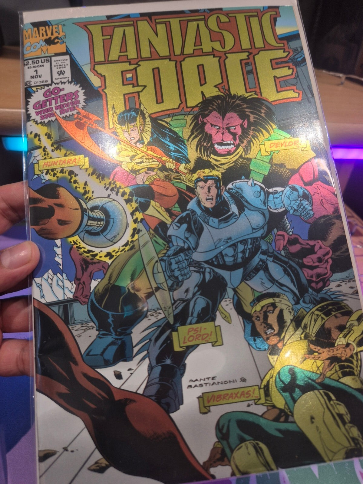 Fantastic Force #1, 1994, Metallic Wrap-Around Cover, VF+
