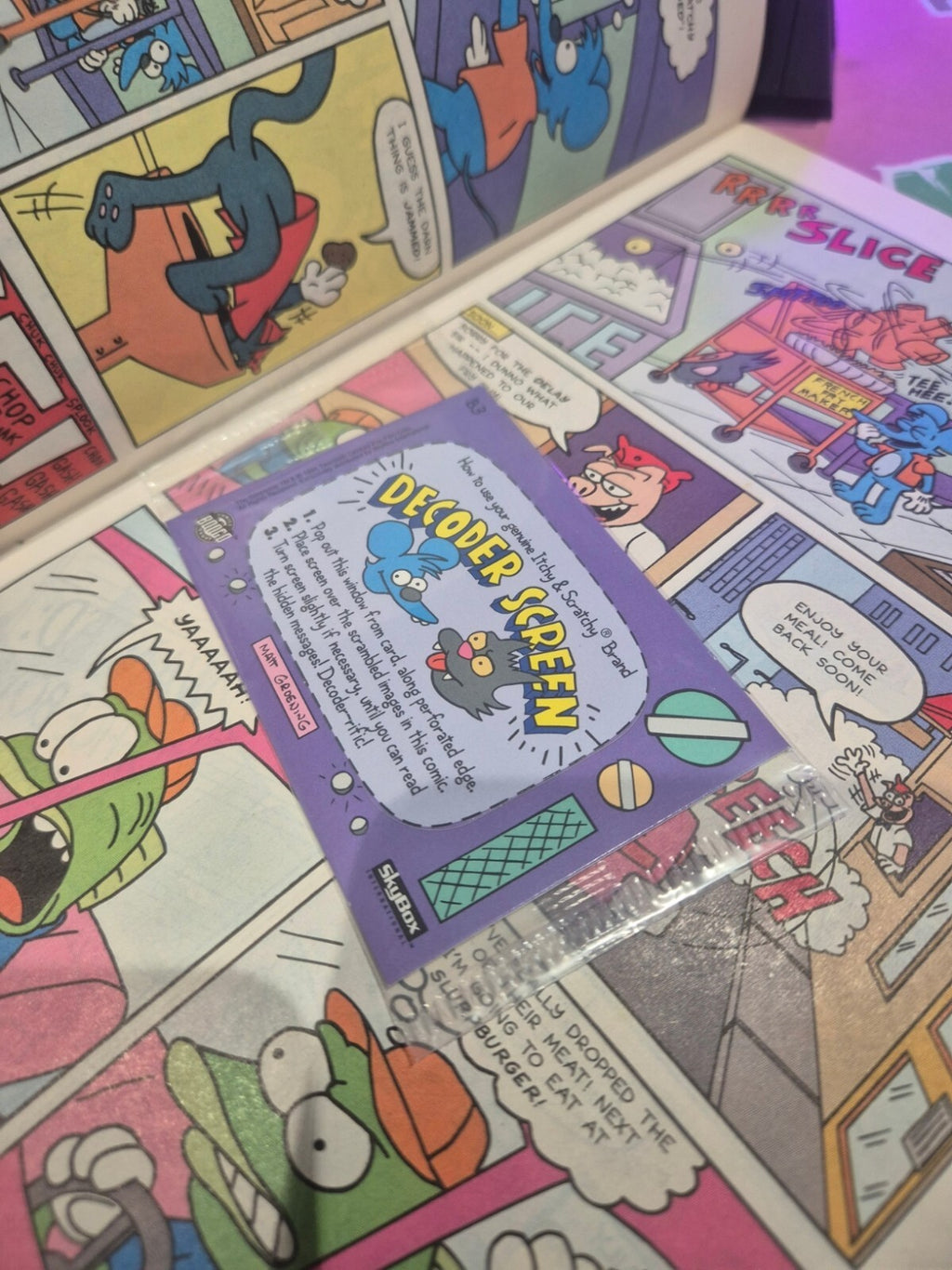Itchy & Scratchy #3, 1994, Bongo, Trading Cards still attached, 9.2/9.4
