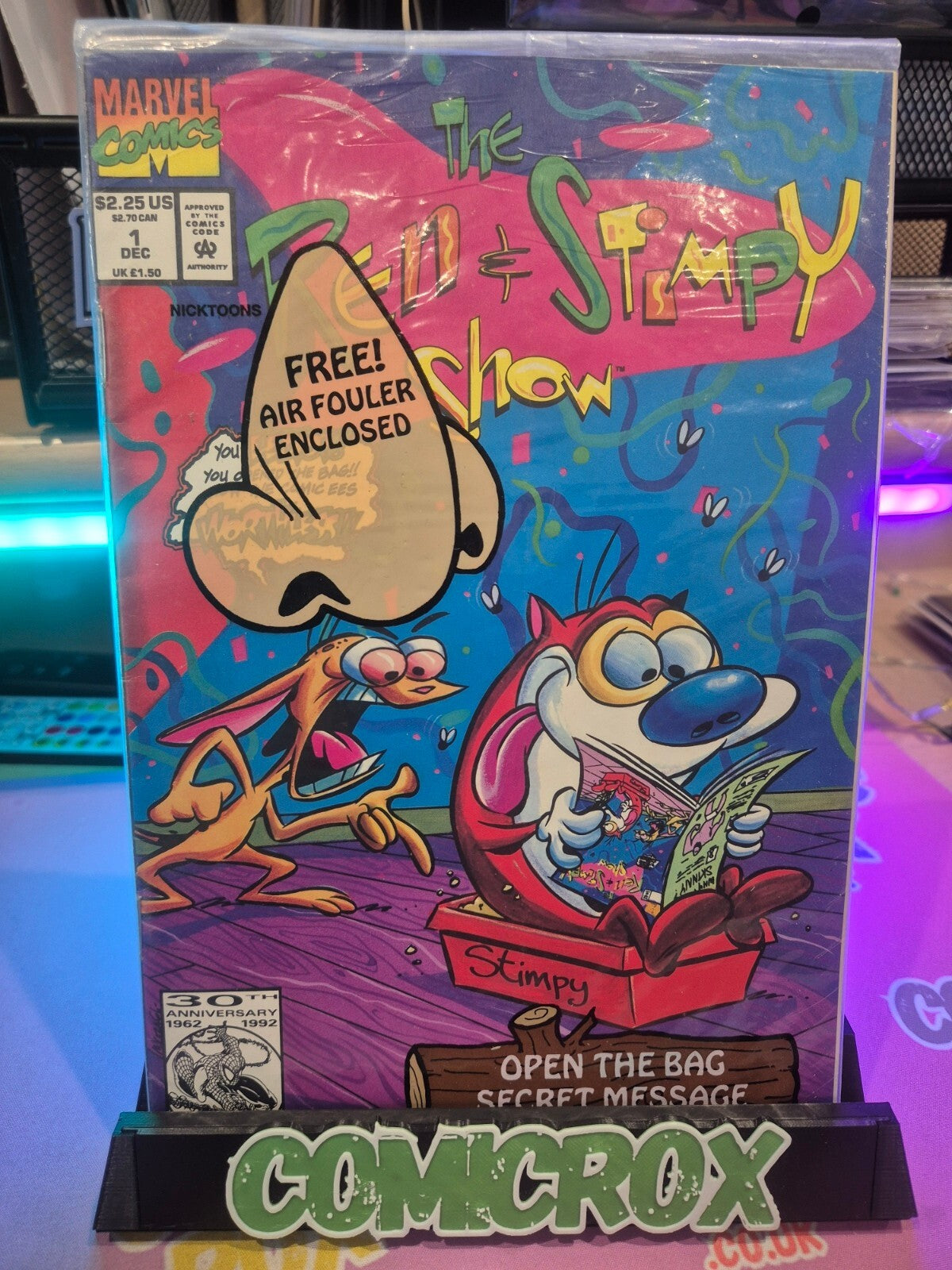 Ren & Stimpy Show #1, 1992, Still Sealed in Polybag with Air Freshener VF/NM+