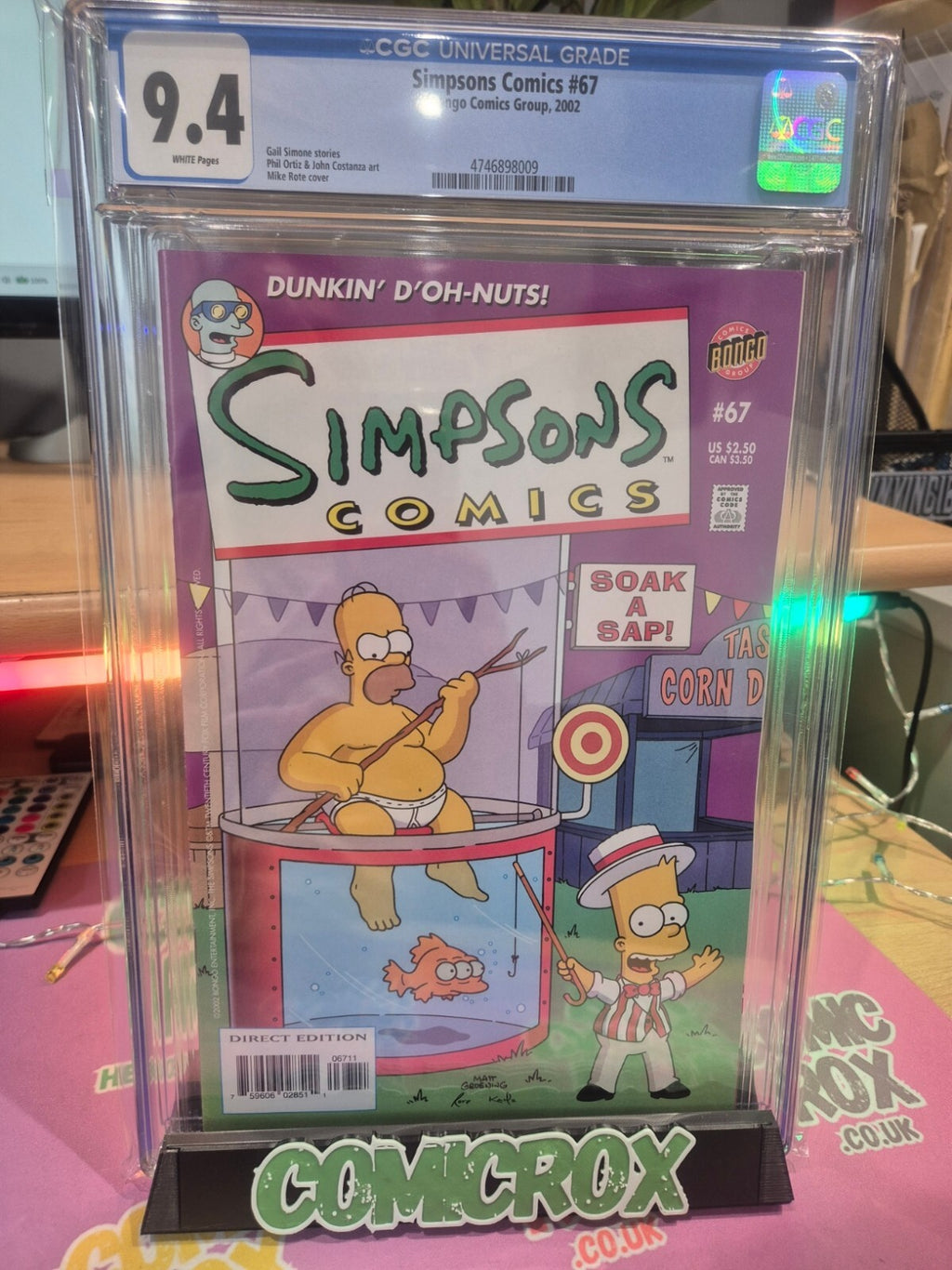 Simpsons #67, CGC 9.4, Bongo Comics, 2002
