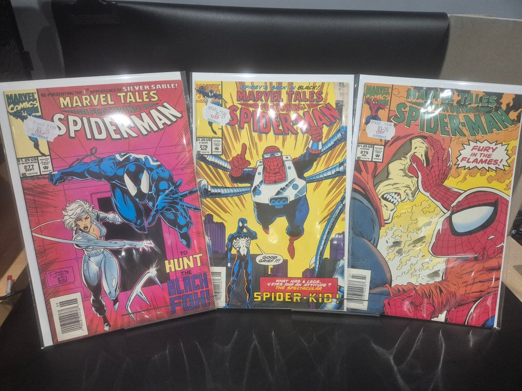 Marvel Tales x7 1991 & Amazing Spider-Man x1 Bundle, Stickers on Covers