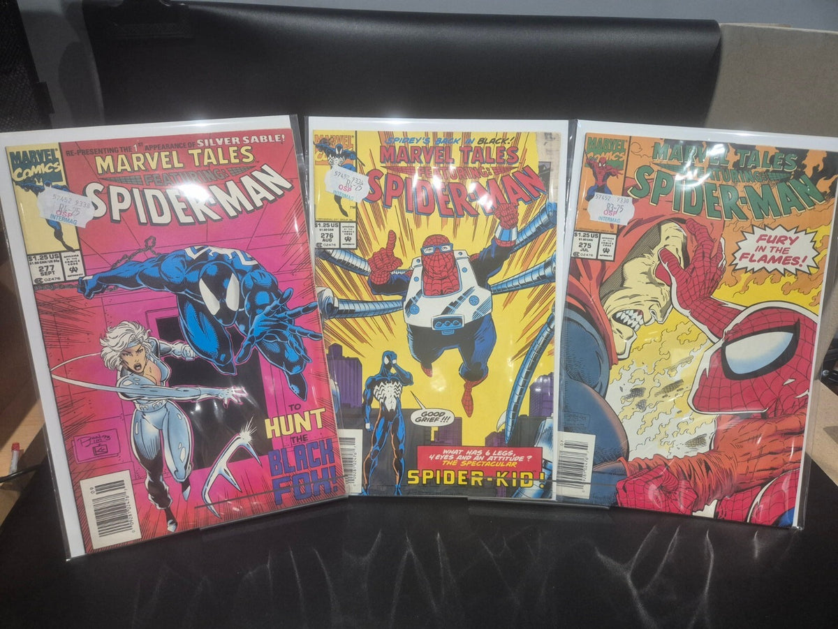 Marvel Tales x7 1991 & Amazing Spider-Man x1 Bundle, Stickers on Covers