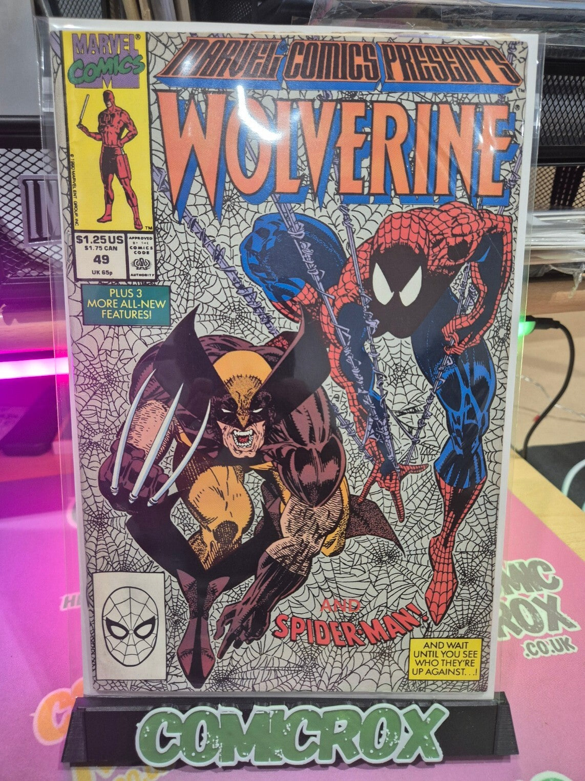 Marvel Comics Presents #49, 1990, Wolverine and Spider-Man VF/NM