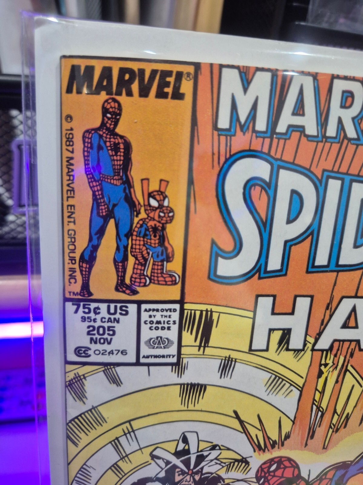 Marvel Tales #205, 1987, Rare Blue Mark Jewellers, Newsstand Edition NM