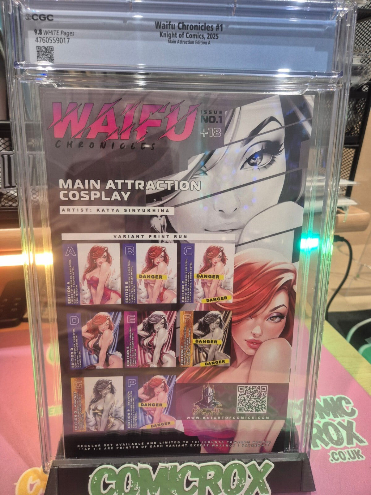 Waifu Chronicles #1, CGC 9.8, Jessica Rabbit, Main Attraction Virgin Cosplay