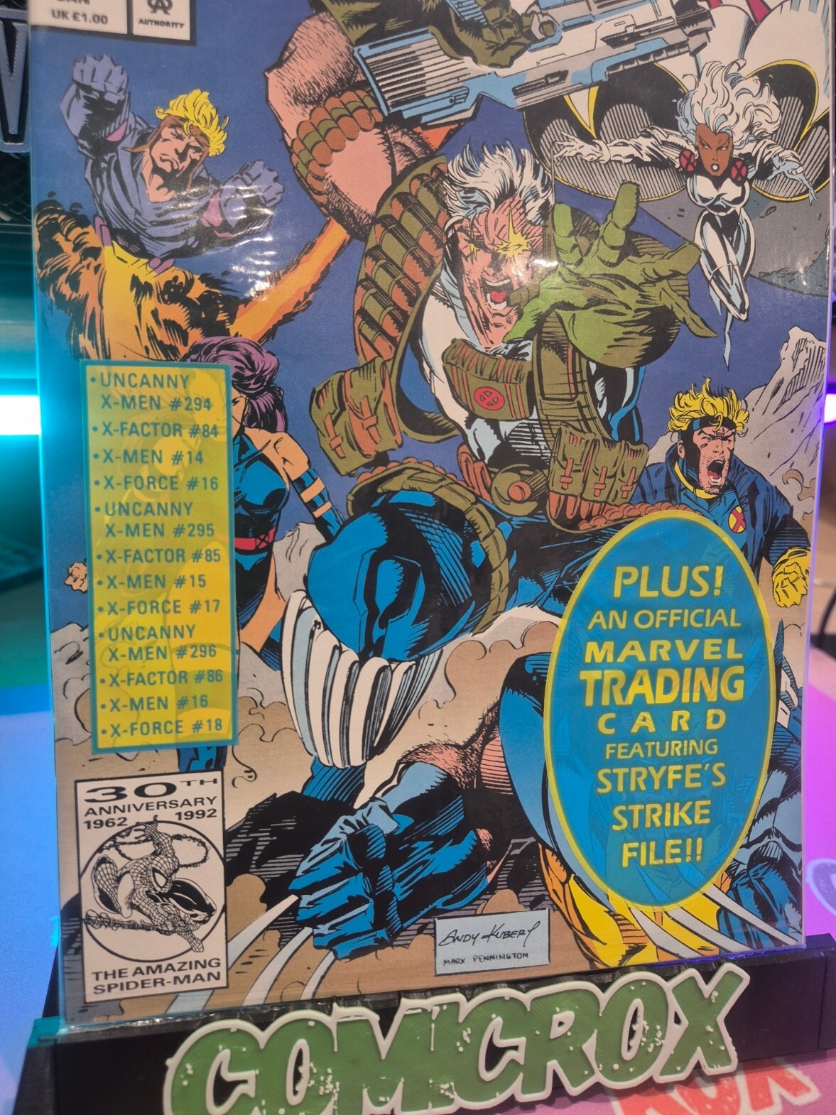 X-Men #16, 1993, X-Cutioners Song, Unopened Polybag with Trading Card, NM