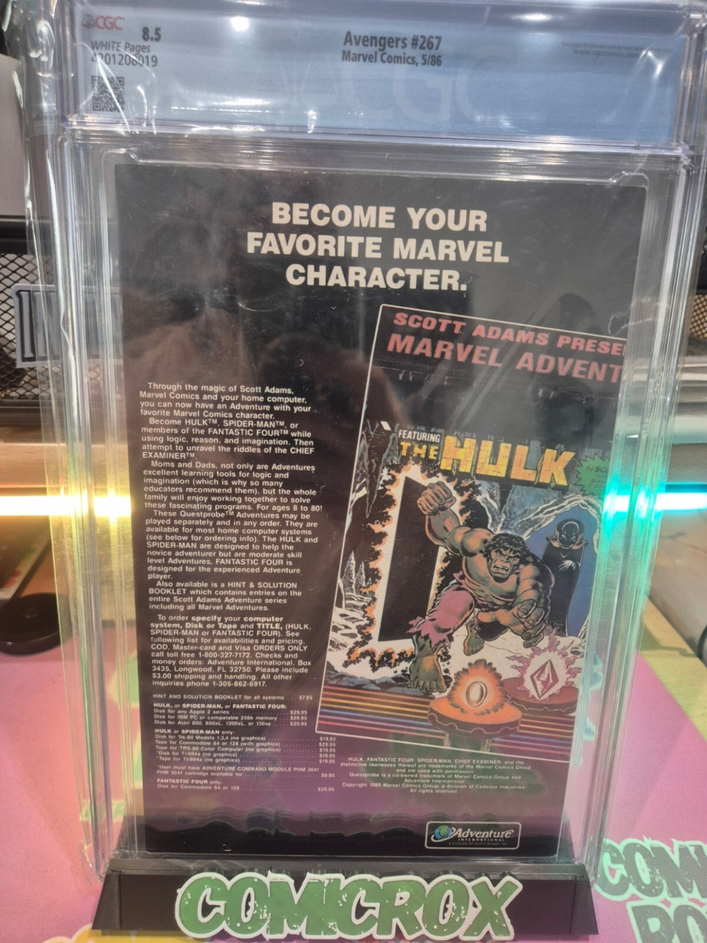 The Avengers #267, CGC 8.5, 1986, 1st team app. The Council of Kangs