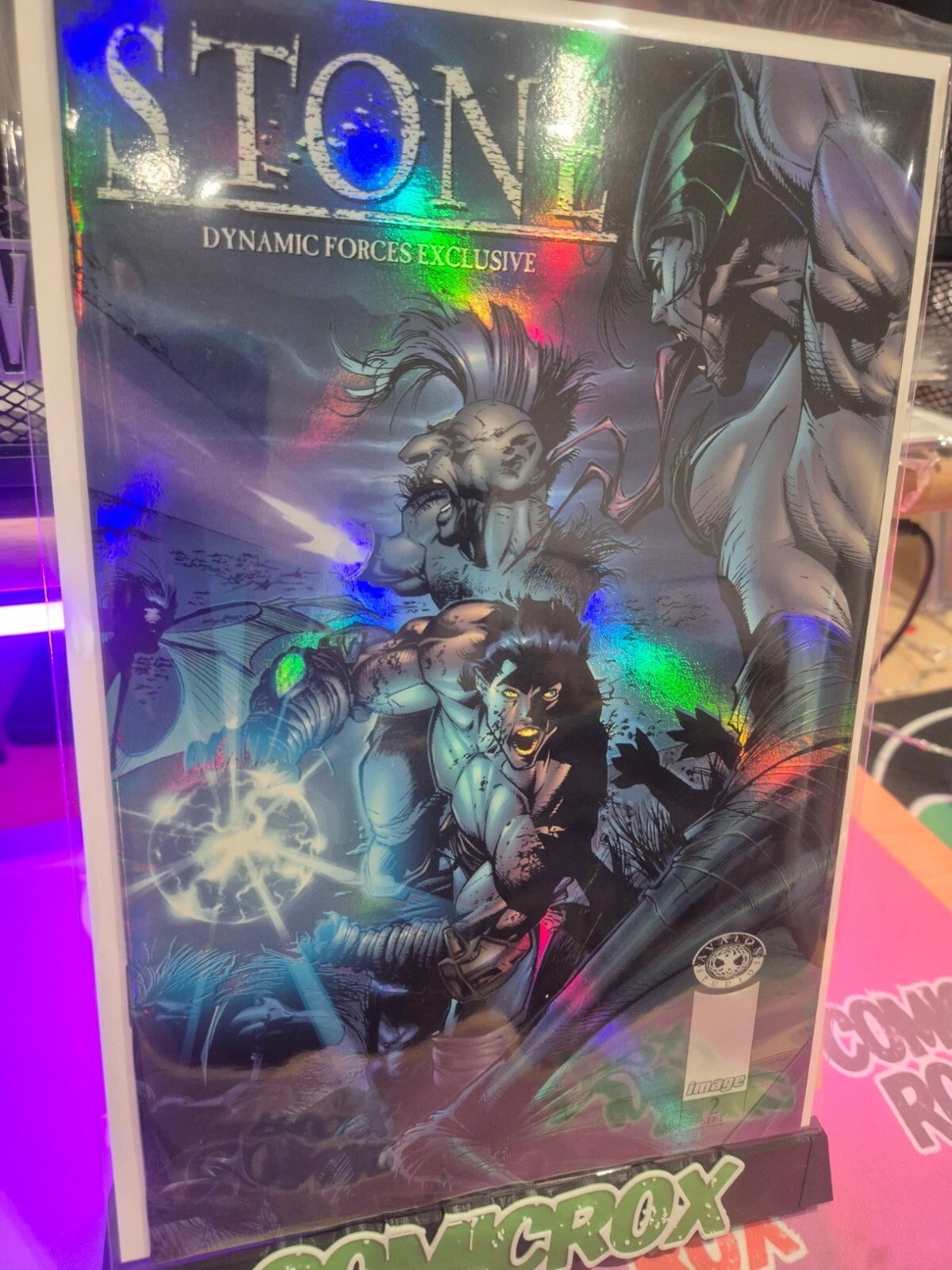 Stone #2, Chrome Edition, 1998, Ltd: 1702/5000, COA, Holofoil, NM