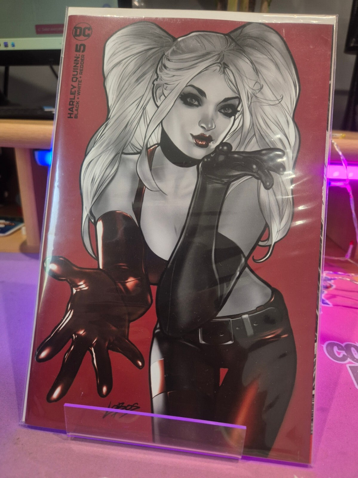 Harley Quinn: Black White & Redder #5, 2023, Lobos Minimal Trade Variant, VF/NM
