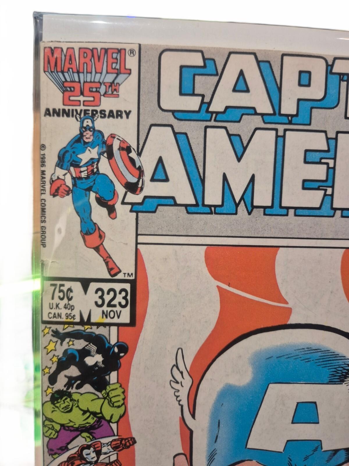 Captain America #323, 1986, Key Issue, Marvel 25th Anniversary Frame Cover, NM