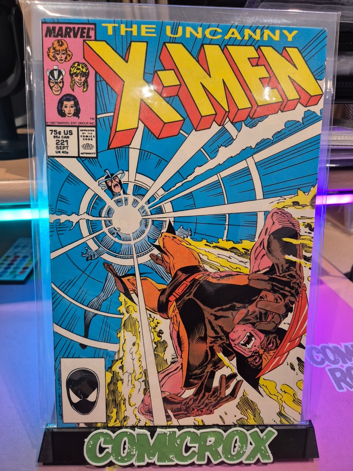 Uncanny X-Men #221, 1987, 1st app. Mr. Sinister, High Grade 9.0/9.2